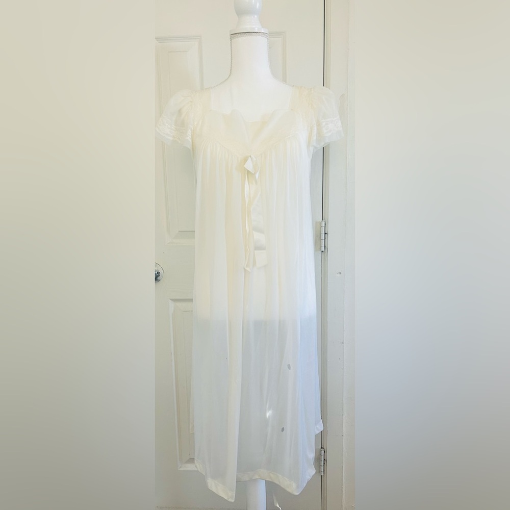 Sheer Cream Night Gown